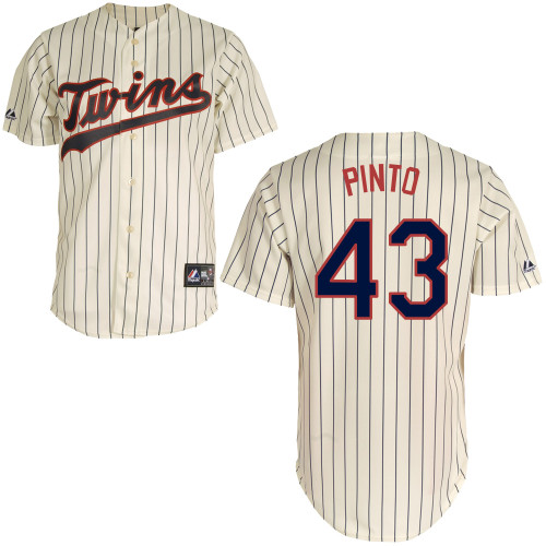 Josmil Pinto #43 mlb Jersey-Minnesota Twins Women's Authentic Alternate 3 White Baseball Jersey
